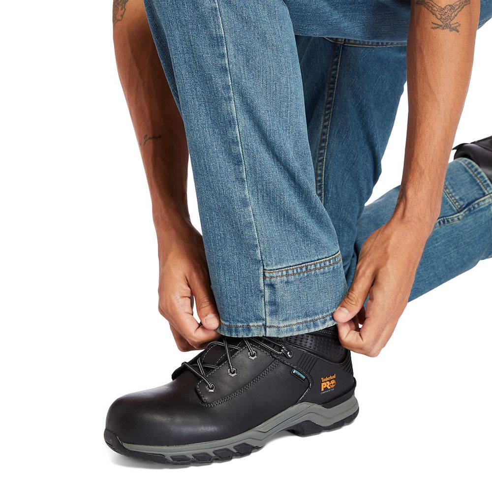 Pantaloni Timberland Barbati Albastri - Pro® Grit-N-Grind Flex Denim Work Jeans - Romania - EXRGJD51